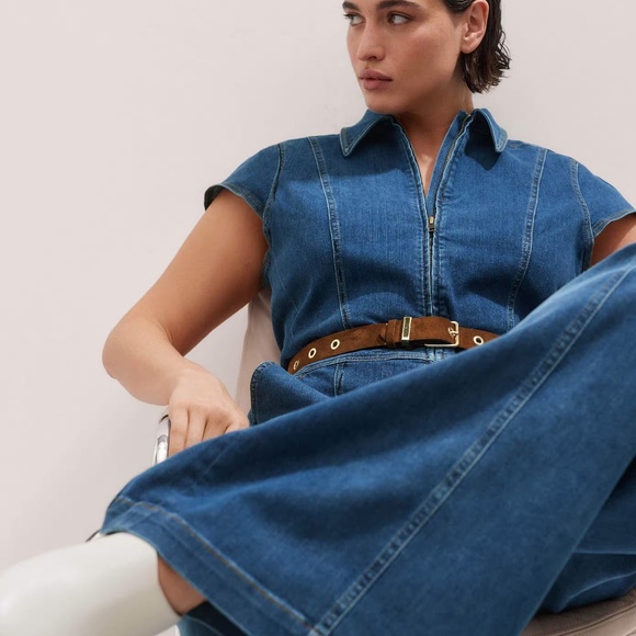 ME+EM Blue Denim Jumpsuit - Picture 12 of 14